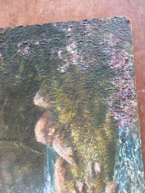 OIL ON BOARD MAM BLACKBURN 1986 EASTERN TRANSVAAL WATERFALL