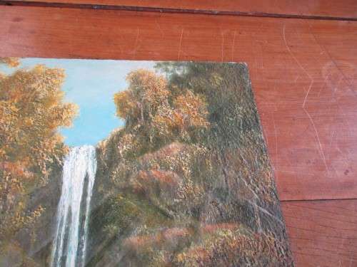 OIL ON BOARD MAM BLACKBURN 1986 EASTERN TRANSVAAL WATERFALL