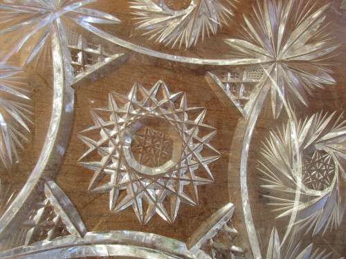 SHARP CUT CRYSTAL BOWL STAR OF DAVID DESIGN