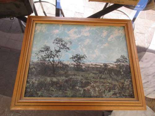 Oil on board signed landscape
