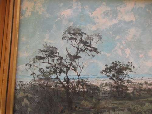 Oil on board signed landscape