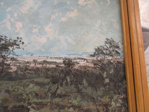 Oil on board signed landscape