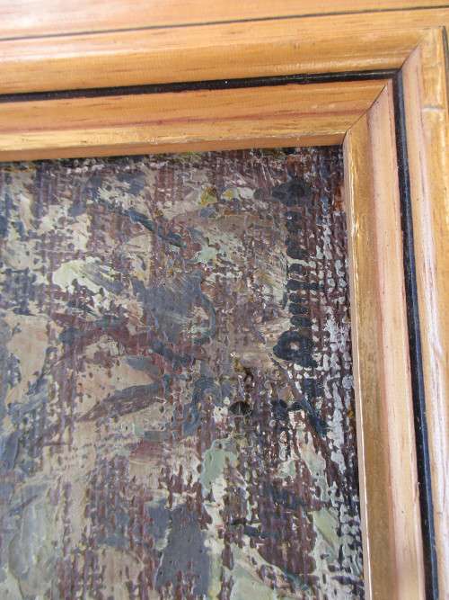 Oil on board signed landscape