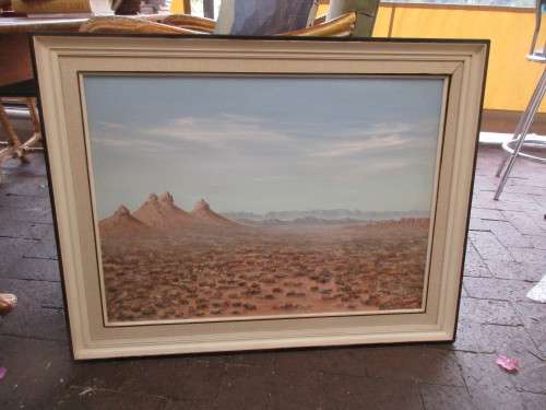 JEAN LANGE OIL ON BOARD KAROO SCENE