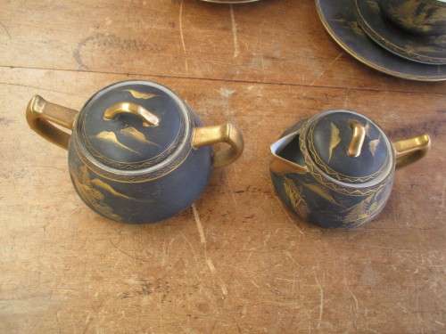 Beautiful Soko egg shell china teapot 5 cups and 6  saucers 5 side plates milk jug and sugar