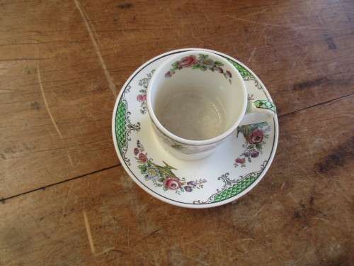 COPELAND SPODE ELLESMERE COFFEE CUP AND SAUCER DEMI TASSE