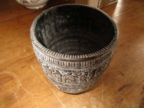 GREEK MK AHONAI VINTAGE TERRACOTTA VASE