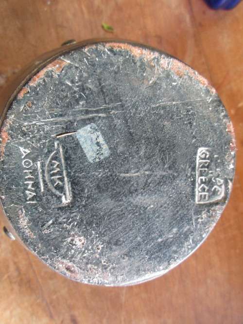 GREEK MK AHONAI VINTAGE TERRACOTTA VASE