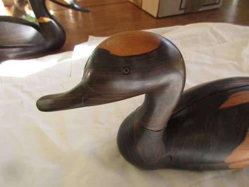 TWO BEAUTIFUL HAND CARVED  KNYSNA DUCKS