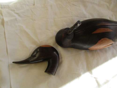 TWO BEAUTIFUL HAND CARVED  KNYSNA DUCKS