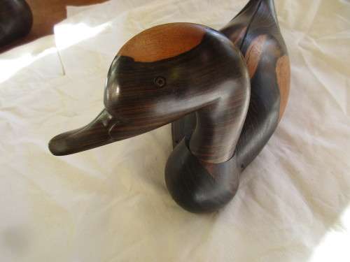 TWO BEAUTIFUL HAND CARVED  KNYSNA DUCKS