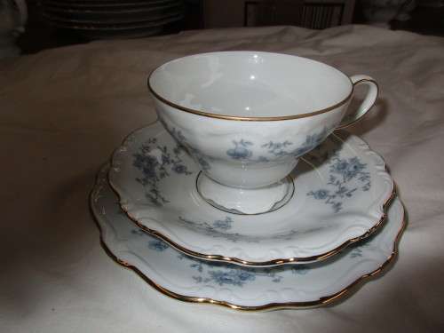 JOHANN HAVILAND TRIO CUP SAUCER AND SIDE PLATE  BAVARIA GERMANY 1970'S