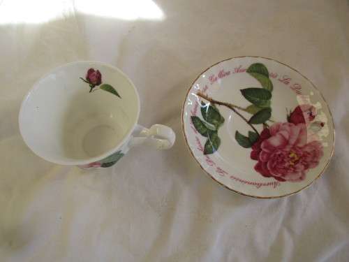 ROY KIRKHAM DUO (CUP AND SAUCER)VERSAILLES PATTERN BONE CHINA