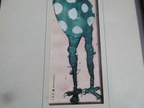 BEAUTIFUL SET 3 CRAIG MARRAN WATERCOLOURS OF OSTRICHES