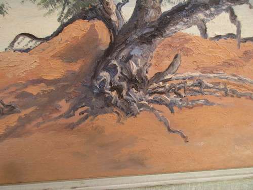 DON BENZIEN OIL ON BOARD THREE TREES