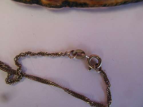 STUNNING  FINELY CUT STONE SLICE  ON CHAIN