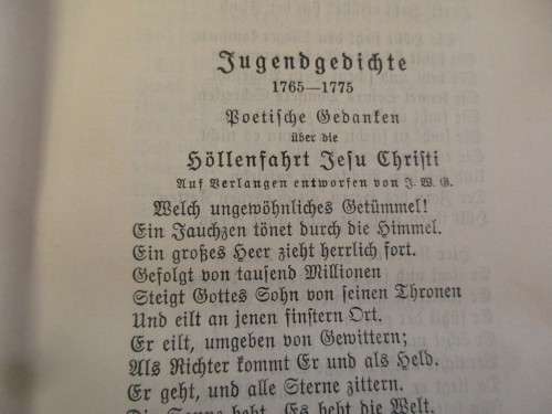 LOVELY 1924 GERMAN BOOK ON GOETHE'S  GEDICHTE