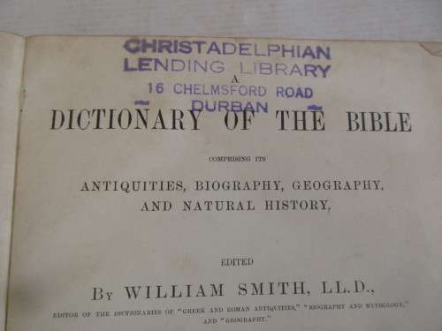 SMITHS DICTIONARY OF THE BIBLE VOLUME 11 1863 FIRST EDITION