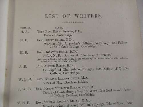 SMITHS DICTIONARY OF THE BIBLE VOLUME 11 1863 FIRST EDITION