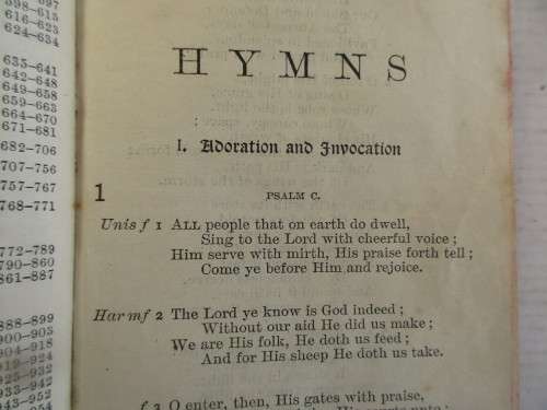 TWO BOOKS IN CASE  BLACK CLOTH AND BOARD,   PSALMS AND EVANGELIST SONGS AND A CONGREGATIONAL HYMNARY