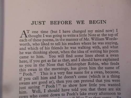 A A MILNE  WHEN WE WERE VERY YOUNG 1929