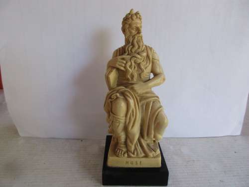 BEAUTIFUL ALABASTER ORNAMENT OF MOSES BY G.RUGGERI