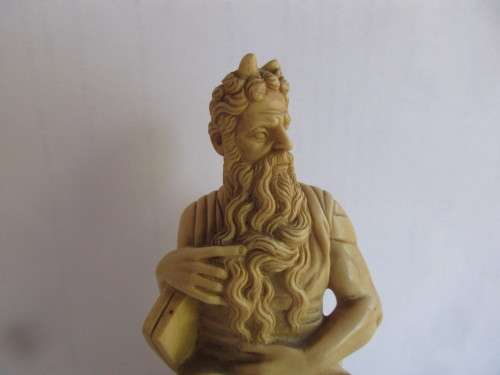 BEAUTIFUL ALABASTER ORNAMENT OF MOSES BY G.RUGGERI