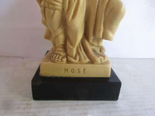 BEAUTIFUL ALABASTER ORNAMENT OF MOSES BY G.RUGGERI