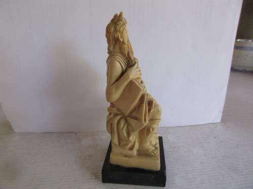 BEAUTIFUL ALABASTER ORNAMENT OF MOSES BY G.RUGGERI