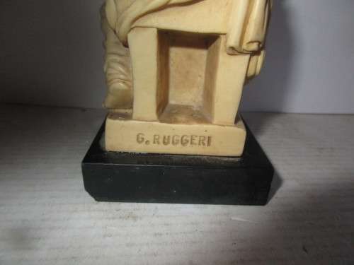 BEAUTIFUL ALABASTER ORNAMENT OF MOSES BY G.RUGGERI