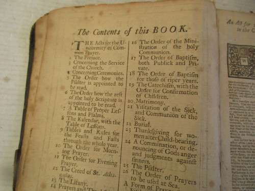 THE BOOK OF COMMON PRAYER 1735