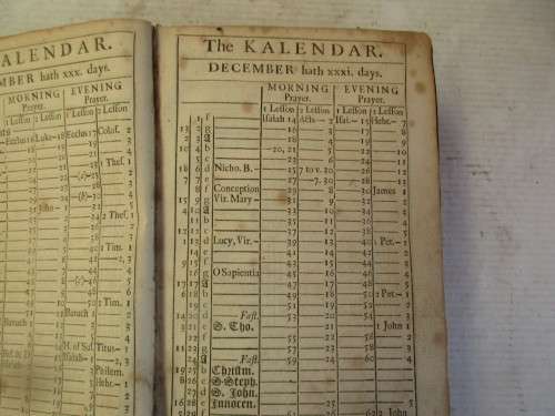 THE BOOK OF COMMON PRAYER 1735