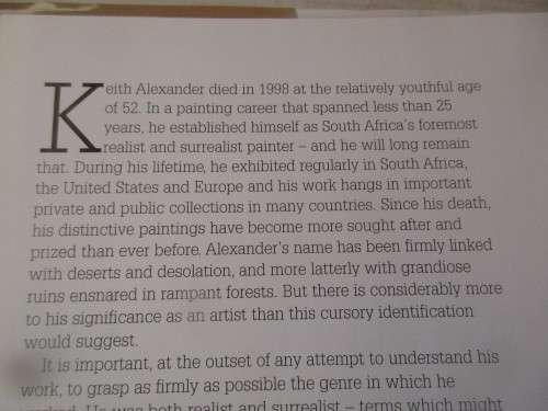 KEITH ALEXANDER THE ARTIST IN RETROSPECT 2000 FIRST EDITION