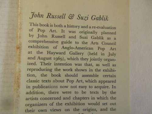 POP ART REDEFINED JOHN RUSSELL 1969