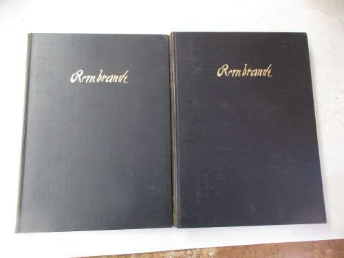 REMBRANDTS ETCHINGS 2 VOLUMES IN SLIP CASE 1952 COMPLETE EDITION