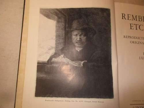 REMBRANDTS ETCHINGS 2 VOLUMES IN SLIP CASE 1952 COMPLETE EDITION
