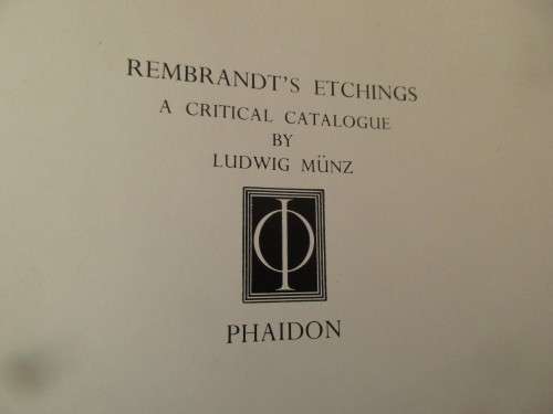 REMBRANDTS ETCHINGS 2 VOLUMES IN SLIP CASE 1952 COMPLETE EDITION
