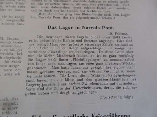 Der Burenfreund Officielles Organ Der Internationalen Burenliga C1901