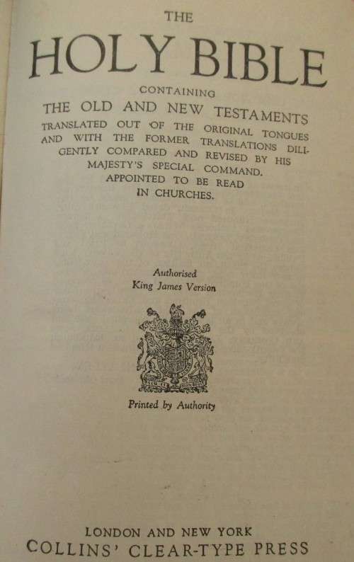 THE HOLY BIBLE CONTAINING THE OLD AND NEW TESTAMENTS KING JAMES VERSION