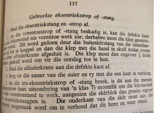 HANDELING OOR DIE STOOMLOKOMOTIEF  SUID AFRIKAANSE SPOORWEE 1956