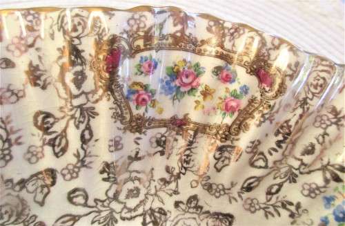 TWO JAMES KENT LONGTON  POMPADOUR PATTERN SNACK DISHES CHINTZ STYLE  C1960`S