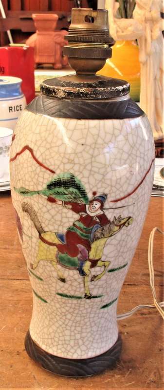 BEAUTIFUL JAPANESE SATSUMA KOSHIDA  KYOTO LAMP c1990`s