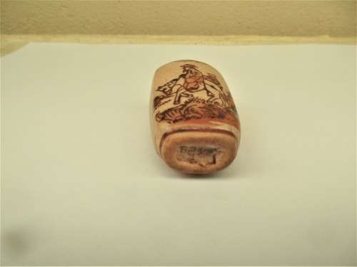 CHINESE PORCELAIN INK HANDPAINTED SNUFF BOTTLE