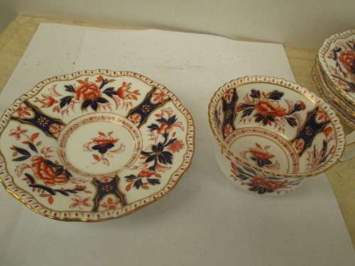 BEAUTIFUL THREE  VICTORIAN  COALPORT  CABINET CUPS AND SAUCERS AND ONE EXTRA SAUCER
