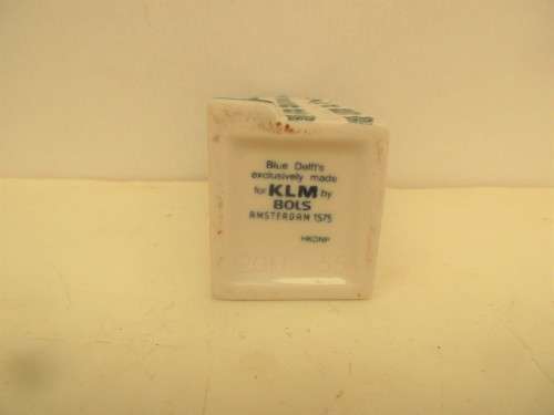 DELFT HOUSE FOR BOLS BRANDY DECANTER  STILL WITH ORIGINAL  SEAL MADE FOR KLM