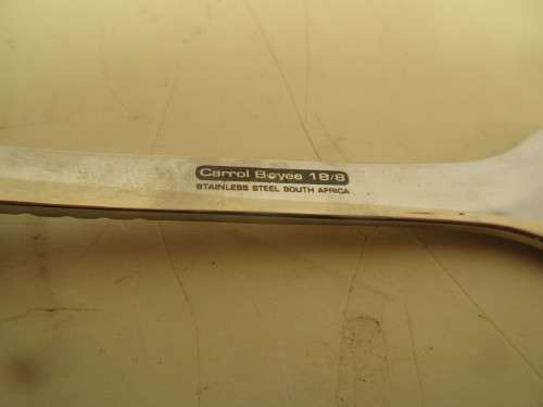 CAROL BOYES STAINLESS STEEL SPOON IN ORIGINAL BOX