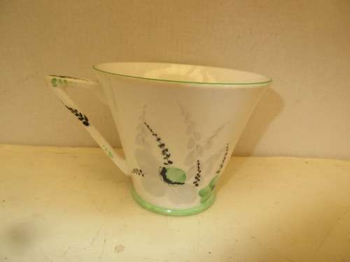 BEAUTIFUL ART DECO TRIO  STANDARD CUP SAUCER AND SIDE PLATE c 1920`s HANDPAINTED