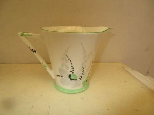 BEAUTIFUL  STANDARD  ART DECO  MILK JUG AND SUGAR BOWL c 1920`s HANDPAINTED