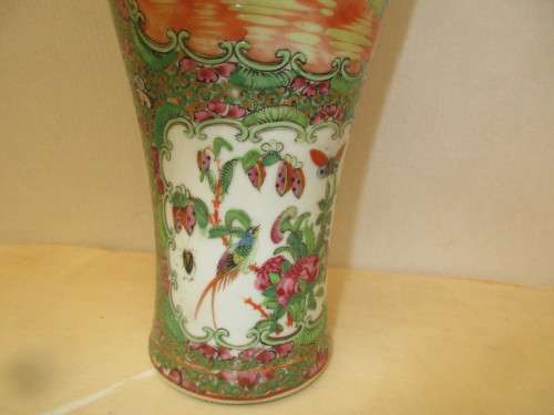 BEAUTIFUL HANDPAINTED CHINESE JAR NICE AND TALL.