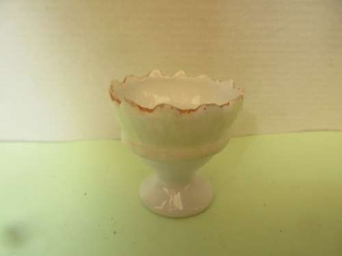 VICTORIAN CERAMIC HANDPAINTED EGG HOLDER SET c 1870`s